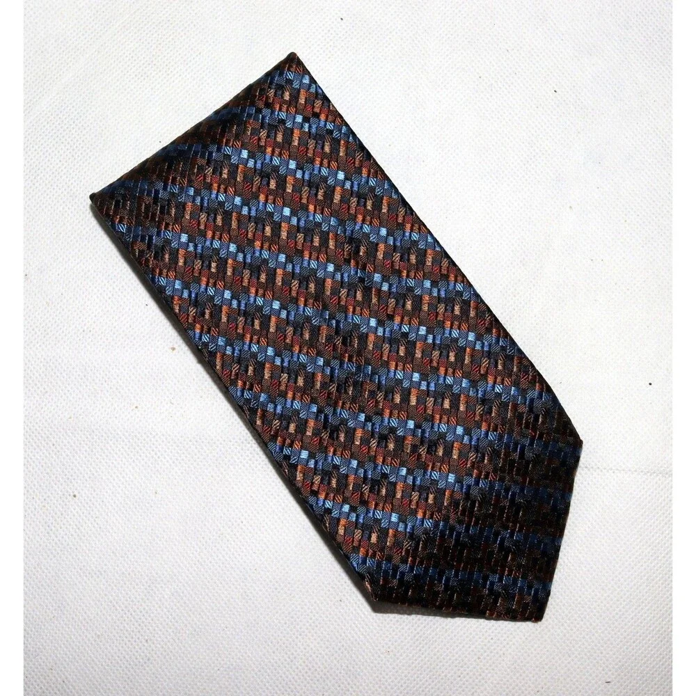 Jhane Barnes Men's Tie Geometric Woven Silk‎ Necktie